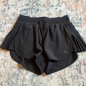 JoyLab Black Athletic Shorts with Pleated Side Panels